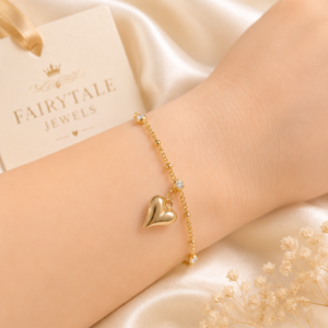 Stainless Steel Gold Heart bracelet