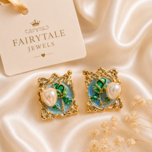 Pearl Garden Noir Studs