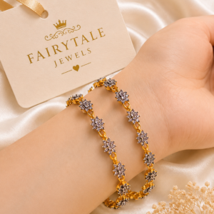 Midnight Bloom Crystal Bangles